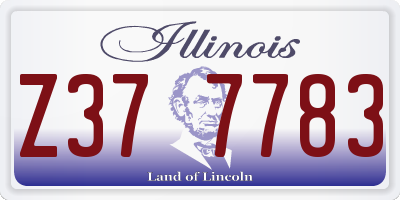 IL license plate Z377783