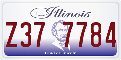 IL license plate Z377784