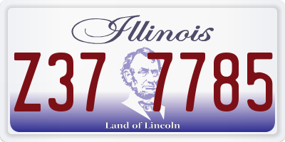 IL license plate Z377785