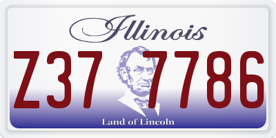 IL license plate Z377786