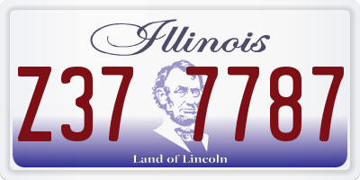 IL license plate Z377787