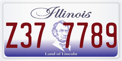 IL license plate Z377789