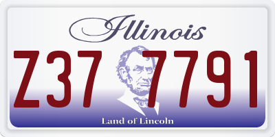 IL license plate Z377791