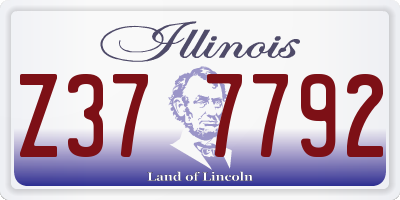 IL license plate Z377792