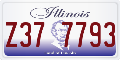 IL license plate Z377793