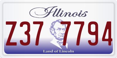 IL license plate Z377794