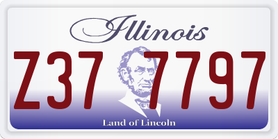 IL license plate Z377797