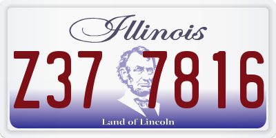 IL license plate Z377816