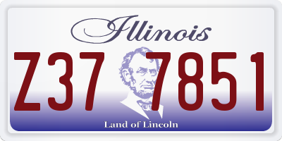 IL license plate Z377851