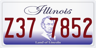 IL license plate Z377852