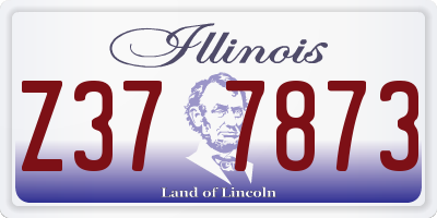 IL license plate Z377873