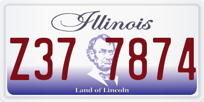 IL license plate Z377874
