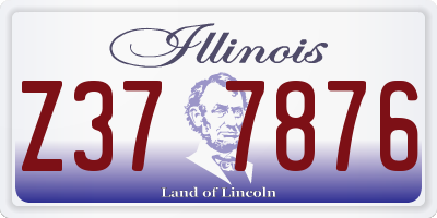 IL license plate Z377876