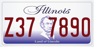 IL license plate Z377890