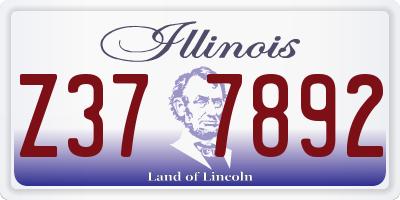 IL license plate Z377892