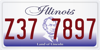 IL license plate Z377897