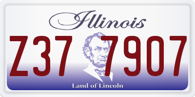 IL license plate Z377907