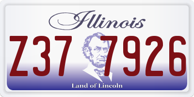 IL license plate Z377926
