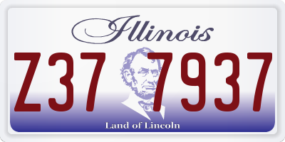 IL license plate Z377937