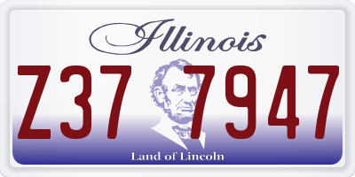 IL license plate Z377947