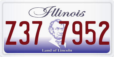 IL license plate Z377952