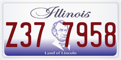IL license plate Z377958