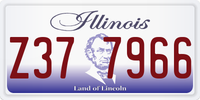 IL license plate Z377966