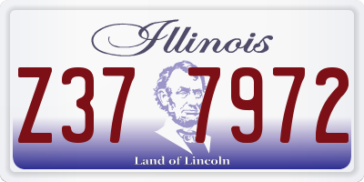 IL license plate Z377972