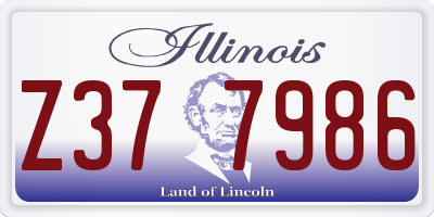 IL license plate Z377986