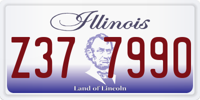 IL license plate Z377990