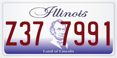 IL license plate Z377991