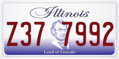 IL license plate Z377992