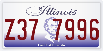 IL license plate Z377996