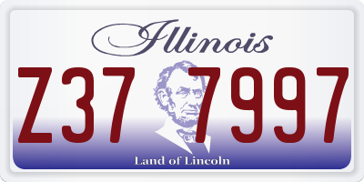 IL license plate Z377997