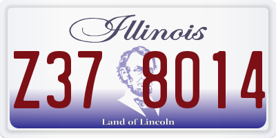 IL license plate Z378014
