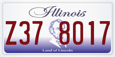 IL license plate Z378017
