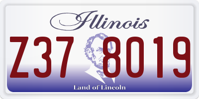 IL license plate Z378019