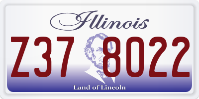 IL license plate Z378022