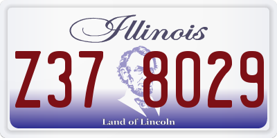 IL license plate Z378029