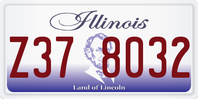 IL license plate Z378032
