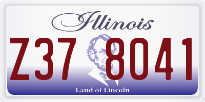 IL license plate Z378041