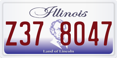 IL license plate Z378047