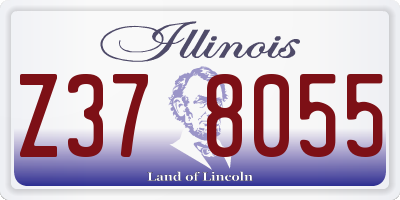 IL license plate Z378055