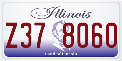 IL license plate Z378060
