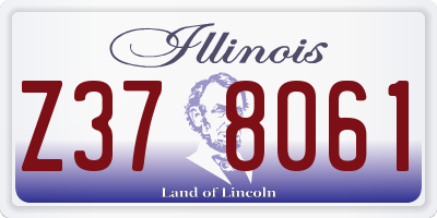 IL license plate Z378061