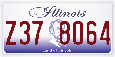 IL license plate Z378064