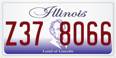 IL license plate Z378066