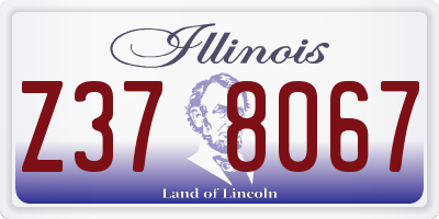 IL license plate Z378067