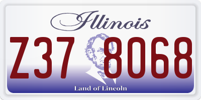 IL license plate Z378068