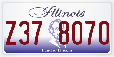 IL license plate Z378070
